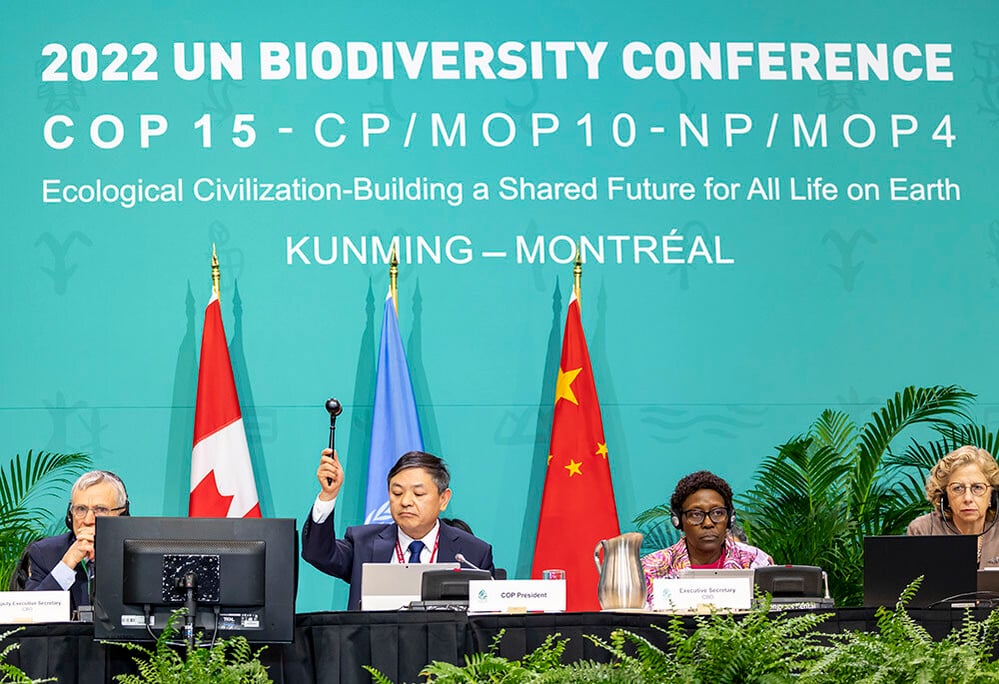 Image showing moment of signing of the Kunming-Montreal Framework